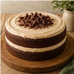 Homemade chocolate layer cake